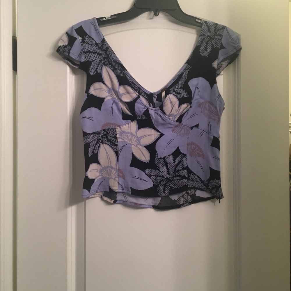 Free people floral crop top